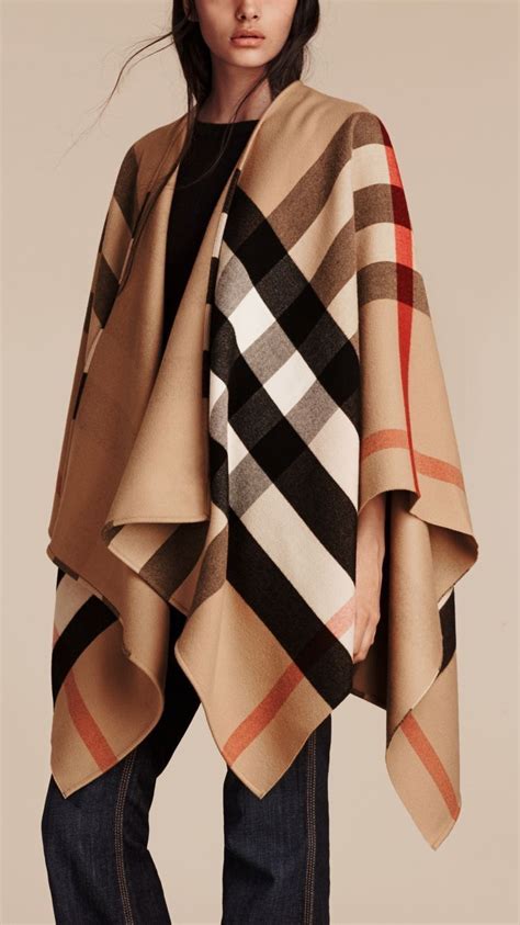 burberry women poncho|how to wear Burberry poncho.